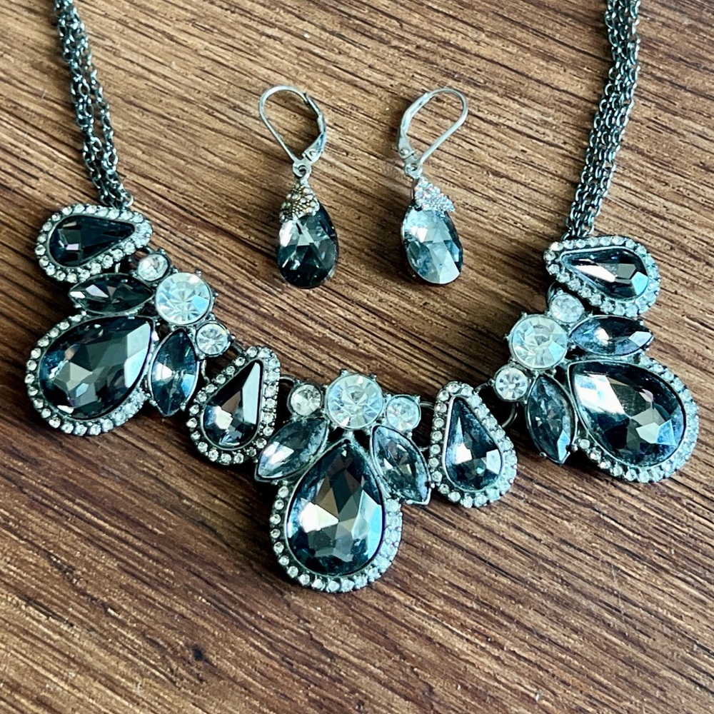 Crystal Necklace and Earring Set